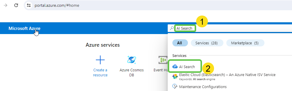 Navigate to AI Search